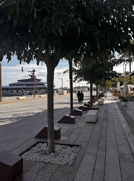 -TRANSFER LEASE-  Prime Location on Ibiza’s Marina Front with Dual Terraces and Entrances